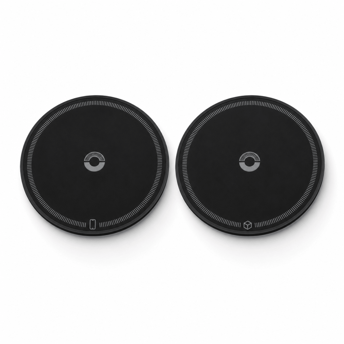 Black / Round(60mm*60mm) / 2 Pack (1 Set)